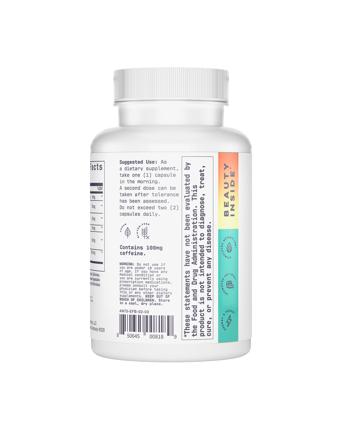 Fat Burner Capsules with Caffeine - 60-Day Supply