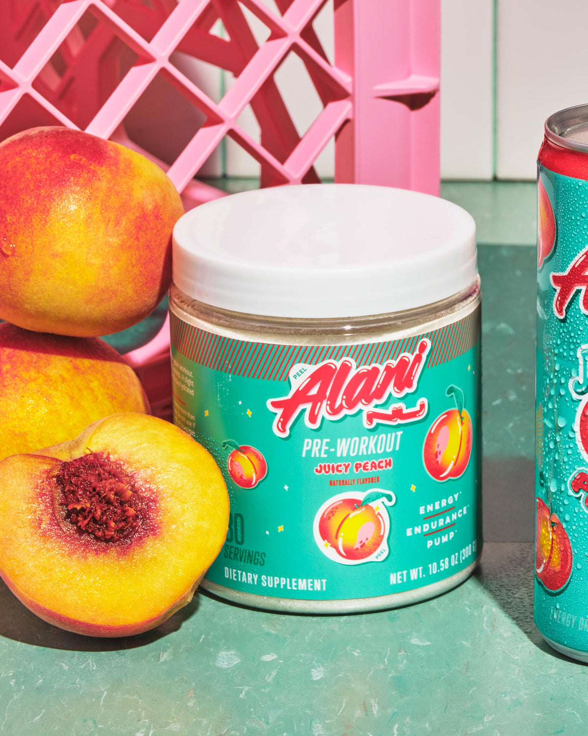 Juicy Peach Pre-Workout Mix, 30 Servings