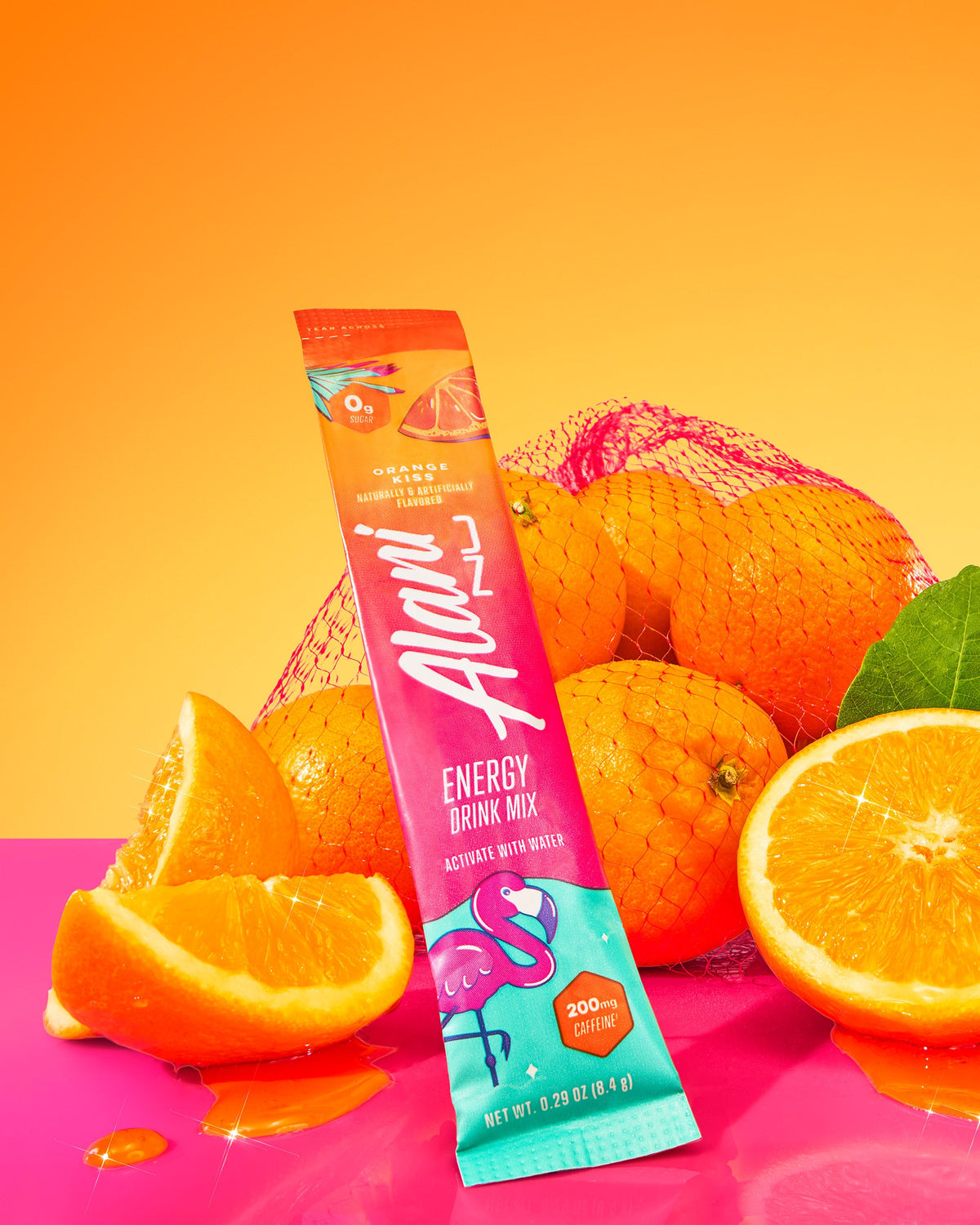 Orange Kiss Energy Drink Mix Sticks, 10-Pack