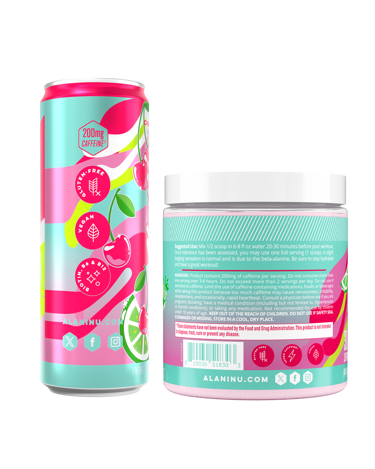 Cherry Twist Energy Drink 12-Pack & Pre-Workout Set