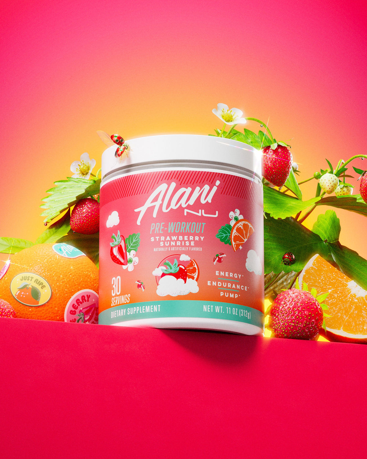30-Serving Strawberry Sunrise Pre-Workout Powder