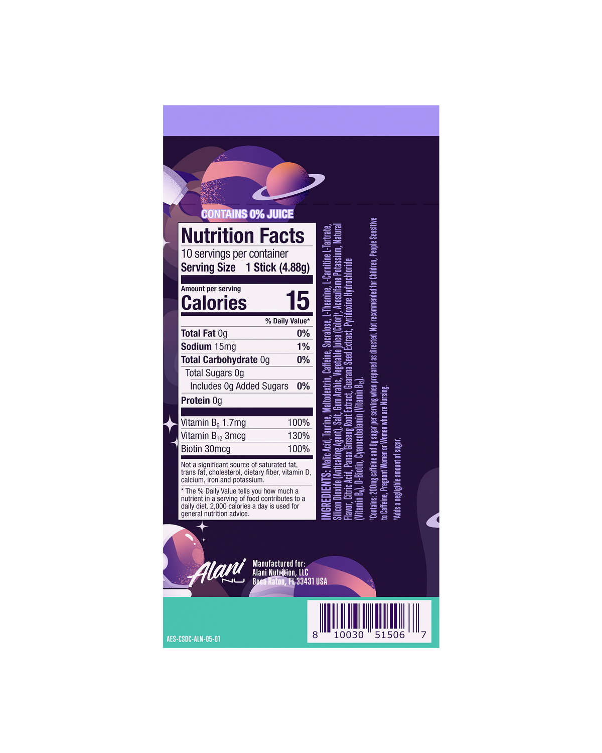 Cosmic Stardust Energy Sticks - 10-Pack