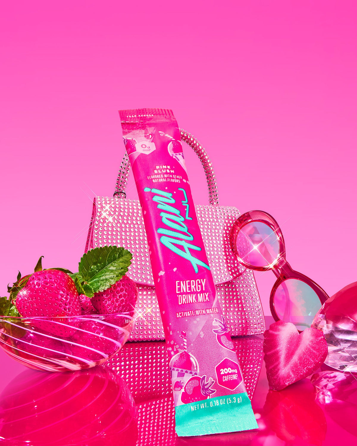 Pink Slush Energy Drink Mix Sticks, 10-Pack