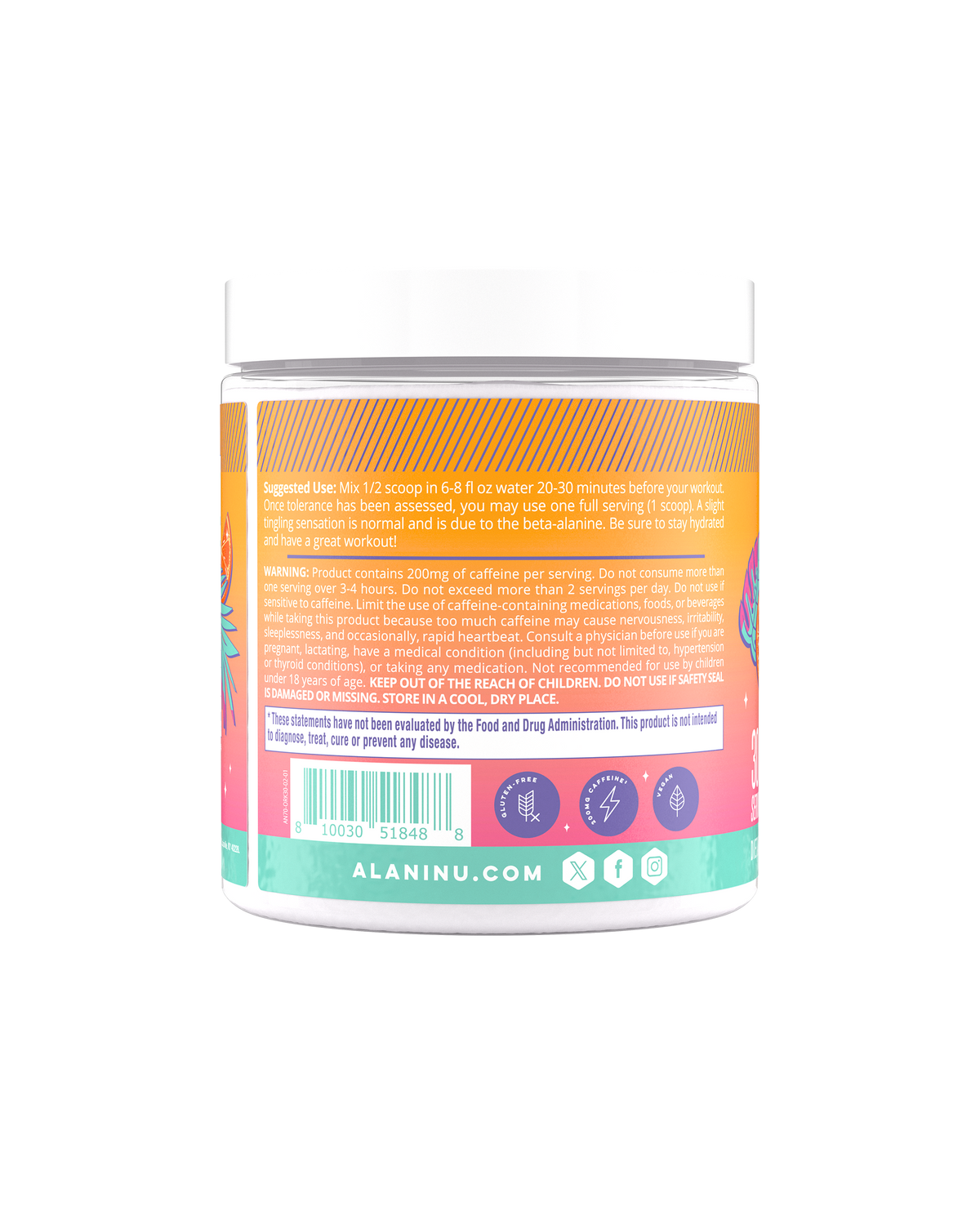 Orange Kiss Pre-Workout Mix, 30 Servings
