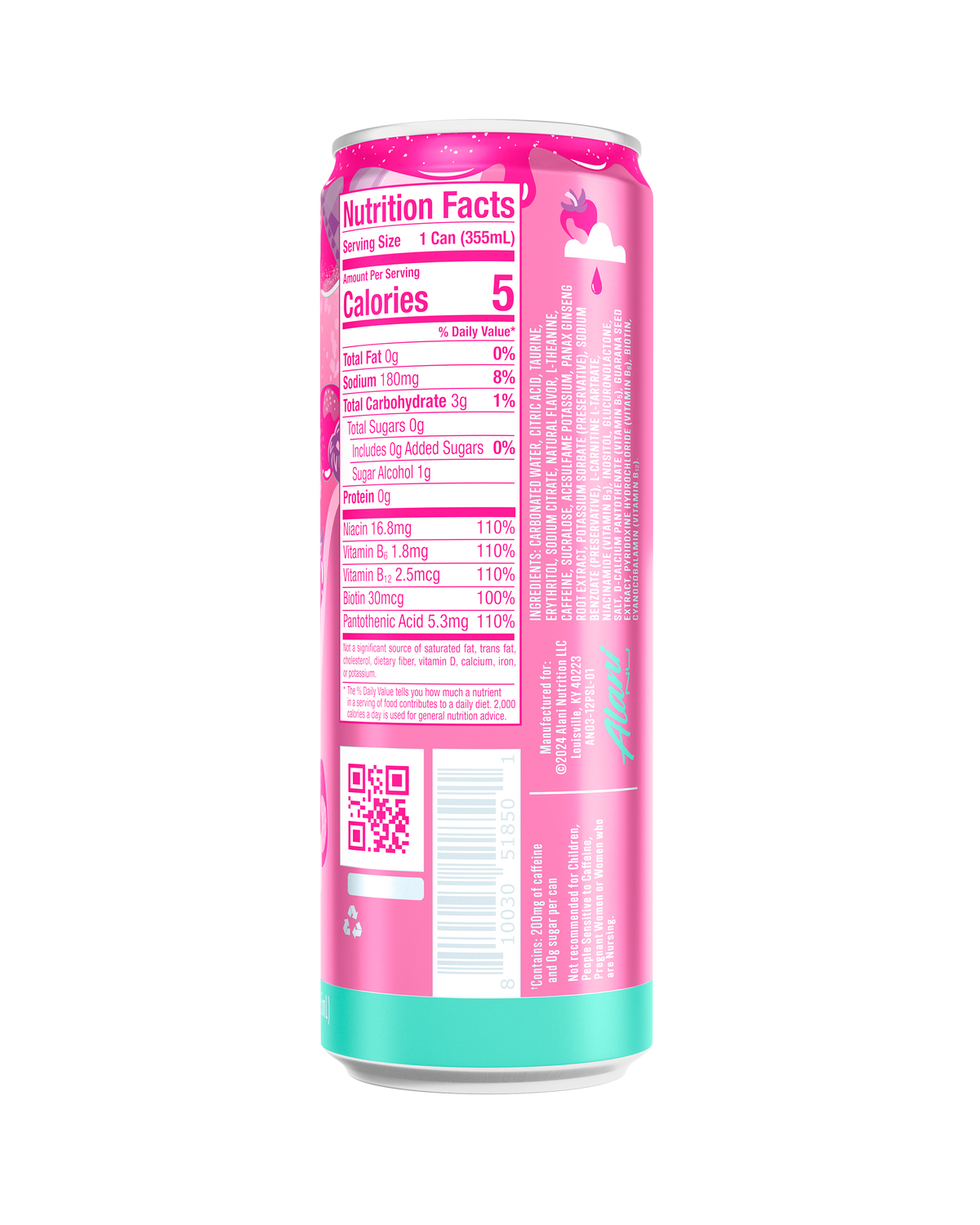 Strawberry Cream Soda Pink Slush Energy Drink - 12-Pack
