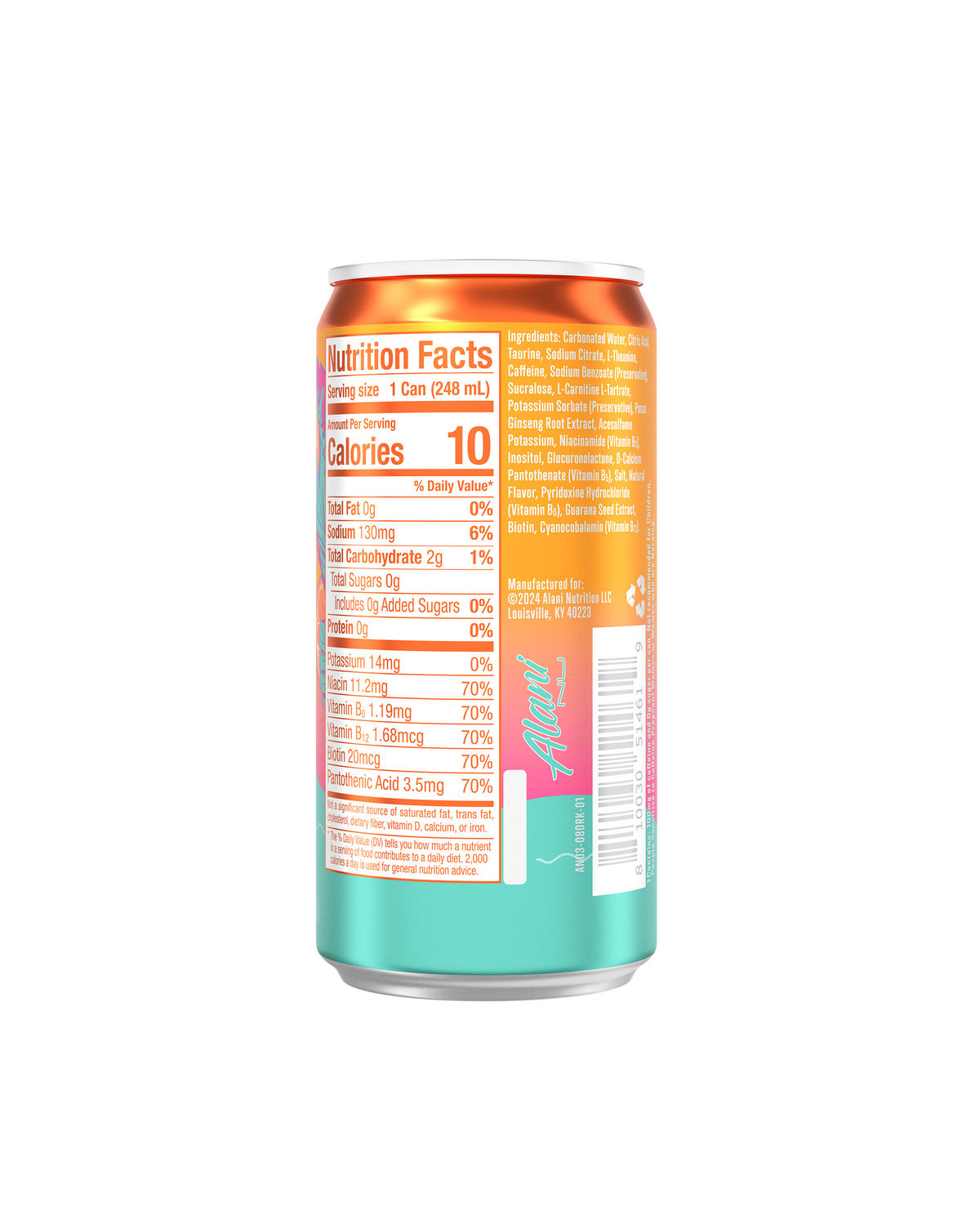 Orange Kiss Citrus Mini Energy Drink, 24-Pack