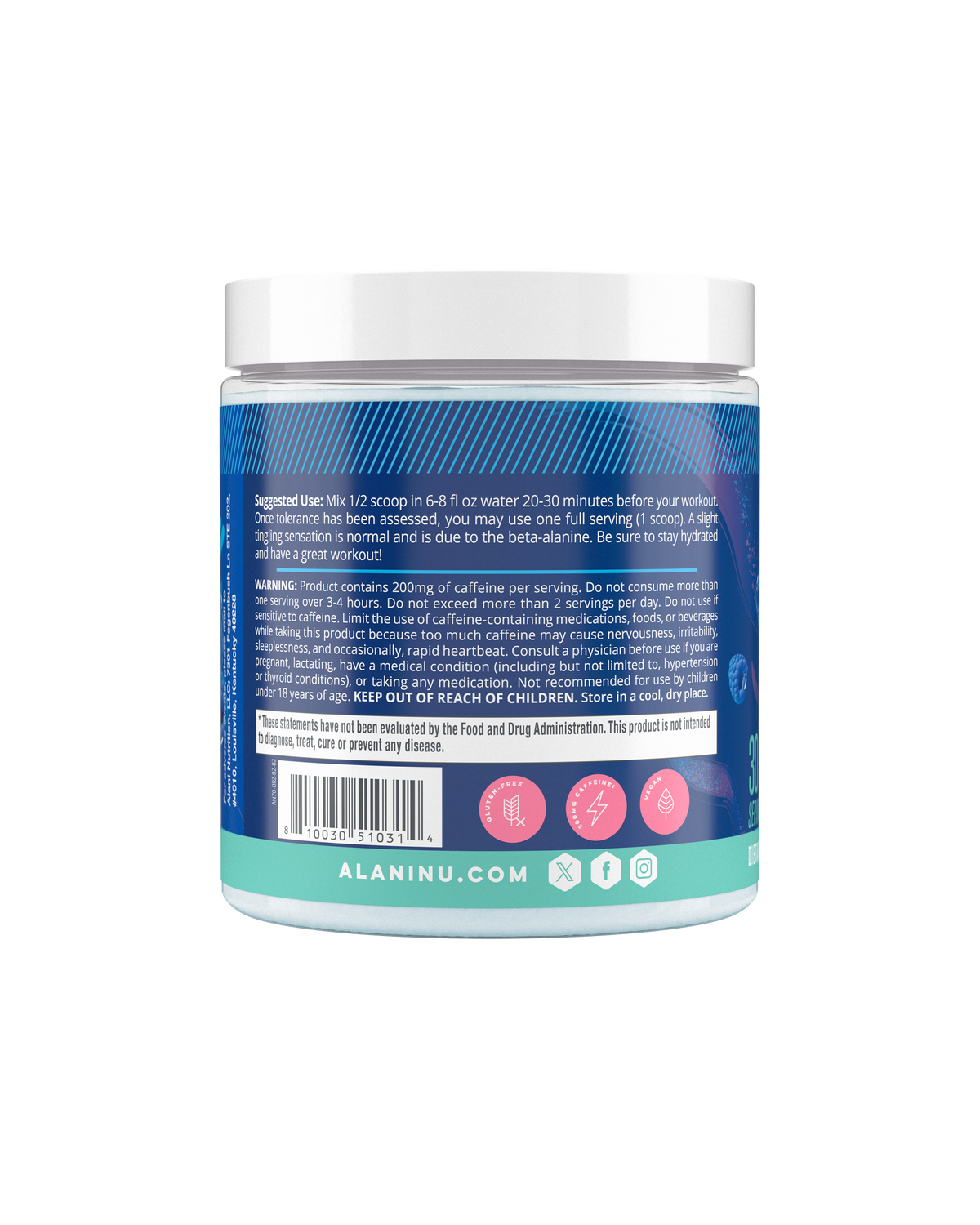 Breezeberry Pre-Workout Powder - 30 Servings