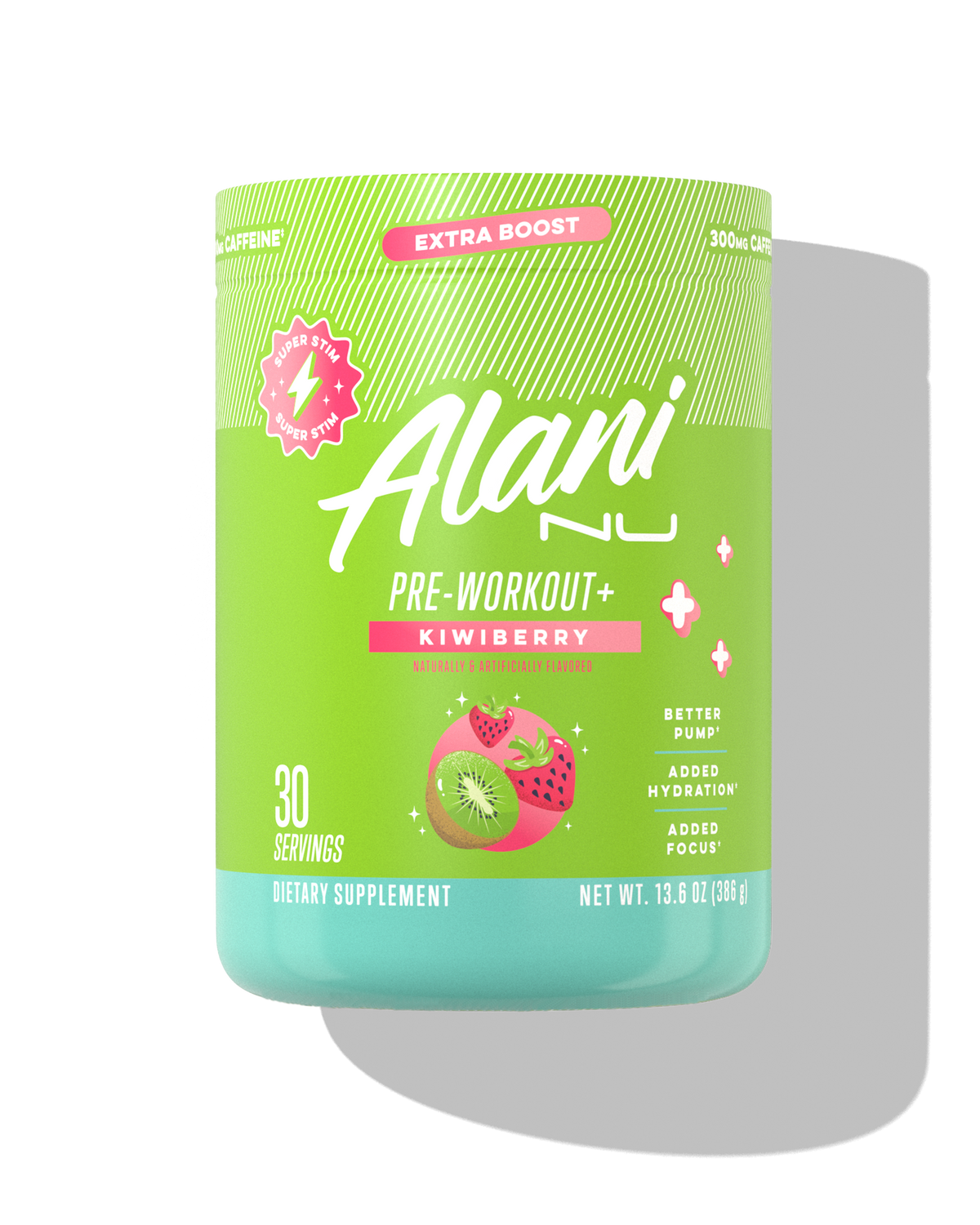 Kiwiberry Pre-Workout+ Fitness Supplement, 30 Servings