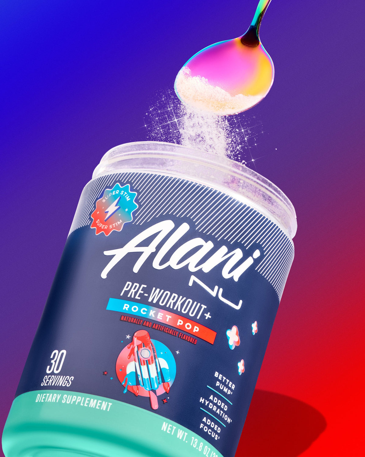 Rocket Pop Pre-Workout+ Supplement, 30 Servings