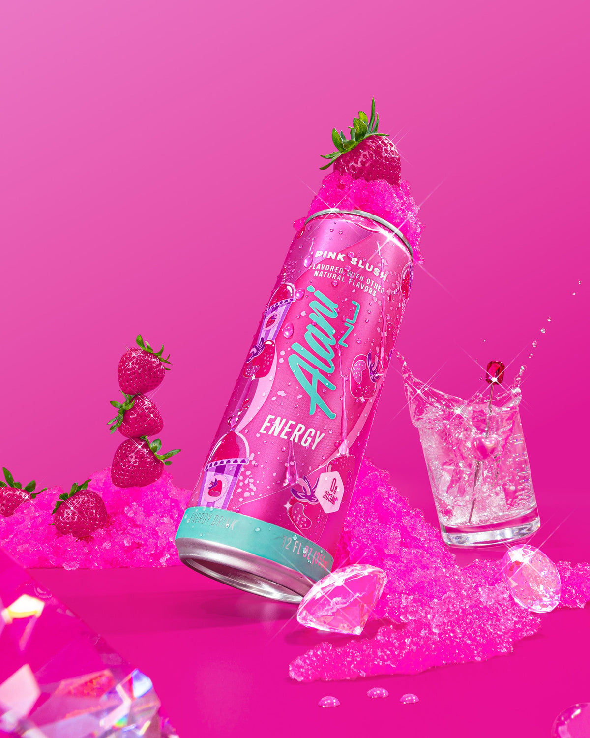 Strawberry Cream Soda Pink Slush Energy Drink - 12-Pack