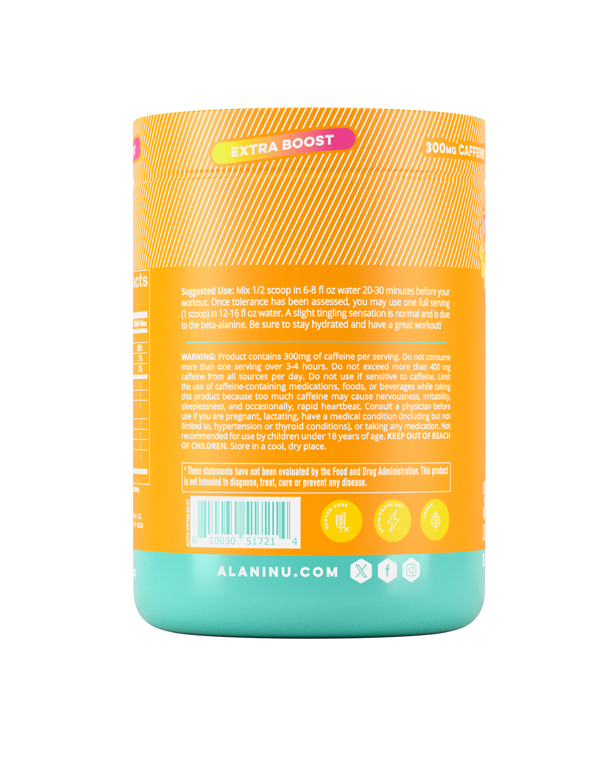 Paradise Swirl Pre-Workout+ Supplement, 30 Servings